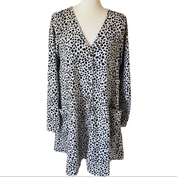 MISSGUIDED Gray/Black Shift Dress Size 8 - Picture 1 of 12